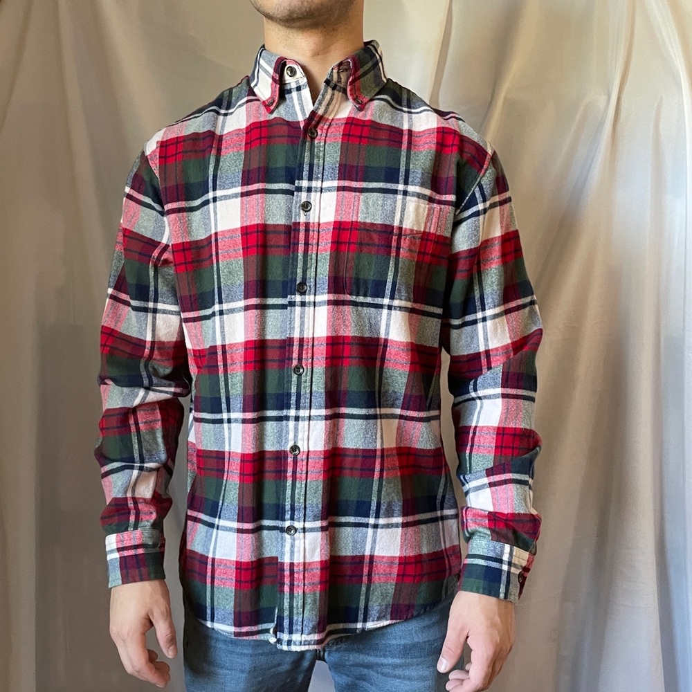 Lands’ End flannel shirt, size M